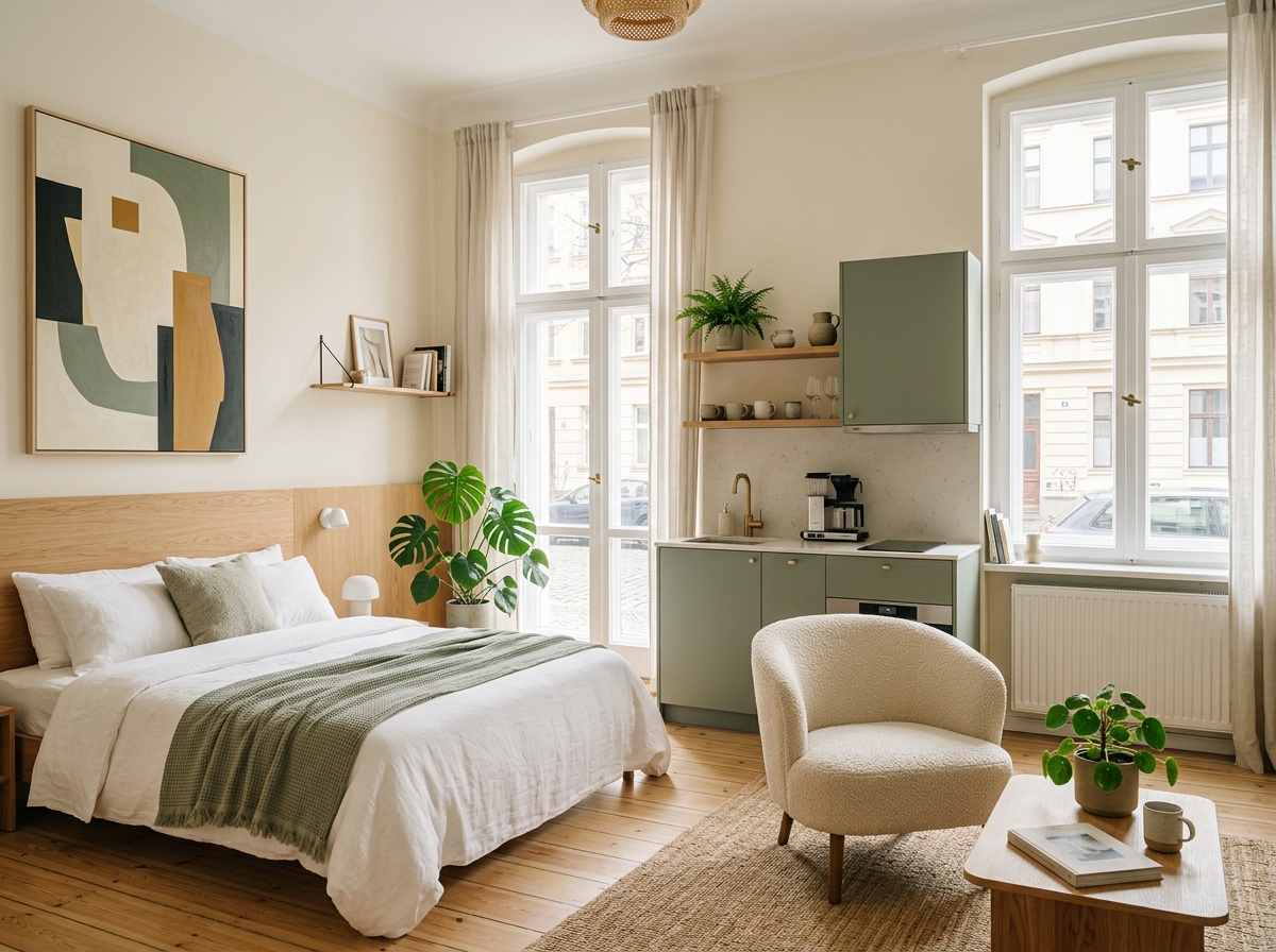 Business Room with Queen Size Bed and Balcony - view 1